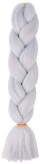 MapofBeauty 120cm 100g Synthetisch Haar Extensions Valse Vlechten Lange Jumbo Vlechten Gehaakte Haar Oranje Zilver Wit Grijs Zwart 1B/27HL