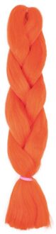 MapofBeauty 120cm 100g Synthetisch Haar Extensions Valse Vlechten Lange Jumbo Vlechten Gehaakte Haar Oranje Zilver Wit Grijs Zwart 4/27HL