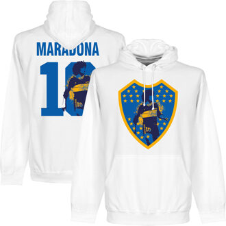 Maradona 10 Boca Juniors Logo Hooded Sweater - XXL