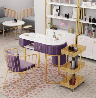 Marble double deck manicure table and chair suit Nordic single double manicure table net red economic manicure and manicure tabl