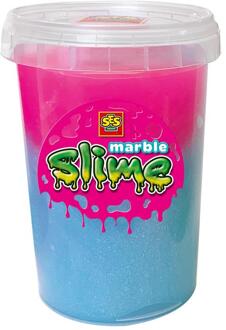 Marble slime - Blauw en roze 200gr
