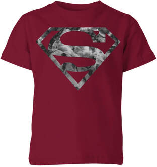 Marble Superman Logo Kids' T-Shirt - Burgundy - 110/116 (5-6 jaar) Rood