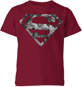 Marble Superman Logo Kids' T-Shirt - Burgundy - 134/140 (9-10 jaar) - Burgundy
