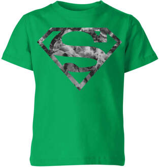 Marble Superman Logo Kids' T-Shirt - Green - 122/128 (7-8 jaar) Groen - M