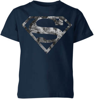 Marble Superman Logo Kids' T-Shirt - Navy - 146/152 (11-12 jaar) - Navy blauw - XL