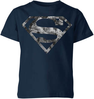 Marble Superman Logo Kids' T-Shirt - Navy - 146/152 (11-12 jaar) - XL
