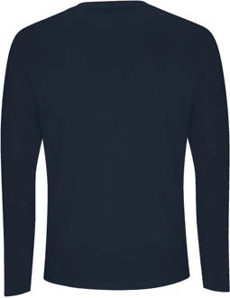 Marble Superman Logo Men's Long Sleeve T-Shirt - Navy - L - Navy blauw
