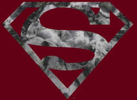 Marble Superman Logo Men's T-Shirt - Burgundy - M Rood