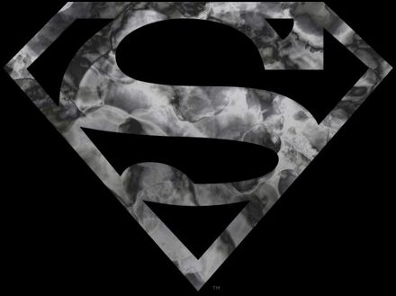 Marble Superman Logo Men's T-Shirt - Red - M Rood