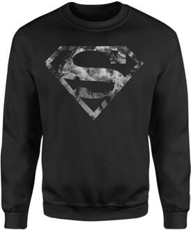 Marble Superman Logo Sweatshirt - Black - M Zwart