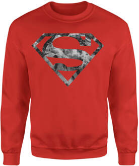 Marble Superman Logo Sweatshirt - Red - L - Rood