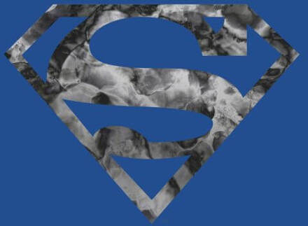 Marble Superman Logo Women's T-Shirt - Blue - L - Blue