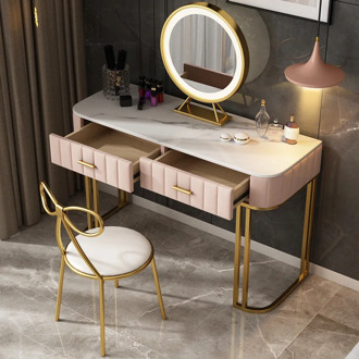 Marble table Nordic light luxury dressing table storage cabinet one-piece wear-resistant scratch-proof small-family makeup table