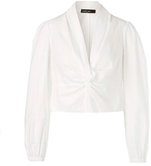 Marc Cain Elegante Offwhite Blouse met Knoopdetail Marc Cain , White , Dames - L,S