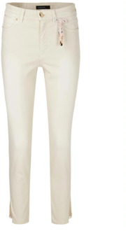 Marc Cain Kanten Cropped Skinny Jeans Marc Cain , Beige , Dames - XL