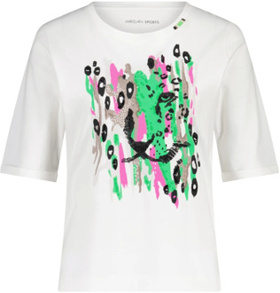 Marc Cain T-shirt met dierenmotief Marc Cain , White , Dames - Xl,L,M,S,Xs