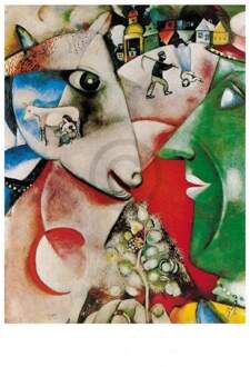 Marc Chagall - I And The Village, 1911 Kunstdruk 60x80cm