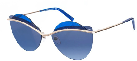 MARC JACOBS Blauwe Butterfly Style Zonnebril Marc Jacobs , Blue , Dames - ONE Size