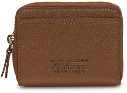 MARC JACOBS Bruine portemonnee met ritssluiting en kaartvakken Marc Jacobs , Brown , Dames - ONE Size