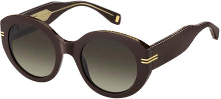 MARC JACOBS Bruine Zonnebril met Afgeronde Montuur en Bruine Gradiëntlenzen - One Size