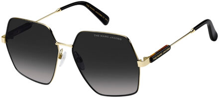 MARC JACOBS donkergrijze SF-lens gouden en zwarte detailzonnebril