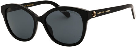 MARC JACOBS grijze lens gouden logo zwarte zonnebril