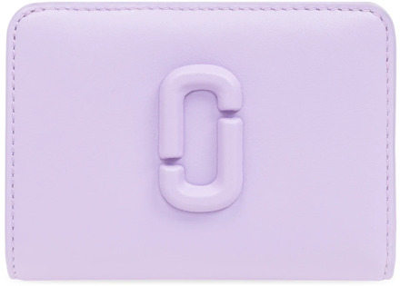 MARC JACOBS Leren portemonnee met logo Marc Jacobs , Purple , Dames - ONE Size
