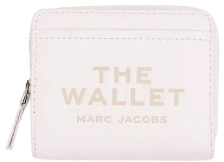 MARC JACOBS Mini Leren Compacte Portemonnee Marc Jacobs , White , Dames - ONE Size