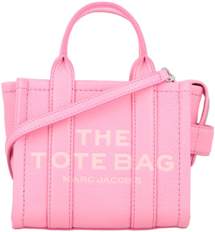 MARC JACOBS Petal Pink Mini Tote Leren Tas Marc Jacobs , Pink , Dames - ONE Size