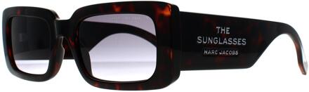 MARC JACOBS Rechthoek Dames Donker Havana Grijs Azuur Gradiënt MARC 804/S - maat Bruin