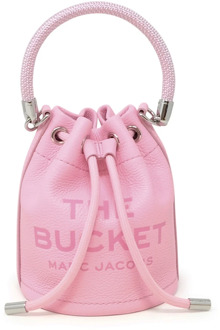 MARC JACOBS Roze Leren Mini Bucket Schoudertas Marc Jacobs , Pink , Dames - ONE Size