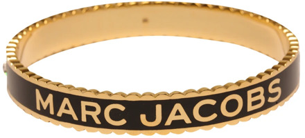MARC JACOBS Stijlvolle Metalen Armband met Iconisch Logo Marc Jacobs , Black , Dames - ONE Size