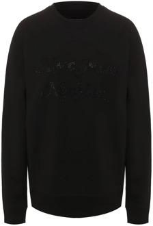 MARC JACOBS Stijlvolle Rhinestone Logo Sweatshirt Marc Jacobs , Black , Dames