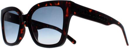 MARC JACOBS Vierkante Dames Shiny Donker Havana Blauwe Gradiënt MARC 658/S - maat Bruin