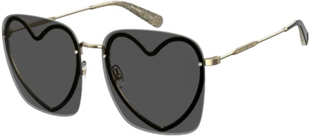 MARC JACOBS Vierkante metalen zonnebril voor vrouwen Marc Jacobs , Yellow , Dames - 59 MM