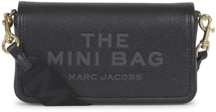 MARC JACOBS Zwarte Leren Mini Tas Portemonnees Marc Jacobs , Black , Dames - ONE Size