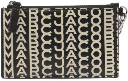 MARC JACOBS Zwarte Top Zip Pols Portemonnee Marc Jacobs , Black , Dames - ONE Size