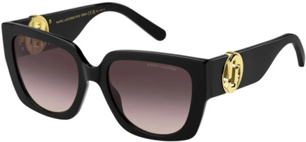MARC JACOBS Zwarte zonnebril met bruin getinte glazen Marc Jacobs , Black , Unisex - 54 MM