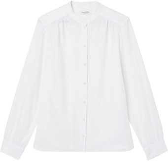 Marc O'Polo Blouse met opstaande kraag, relaxed Marc O'Polo , White , Dames - Xl,L,M,Xs