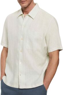 Marc O'Polo Camp Collar Linen Overhemd Heren crème - M