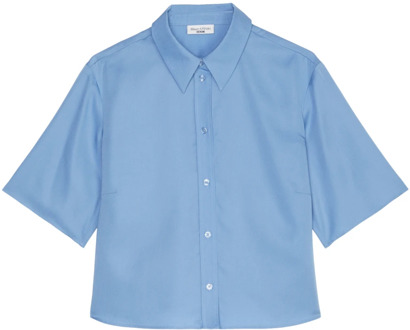 Marc O'Polo Gewas blouse relaxed Marc O'Polo , Blue , Dames - XL