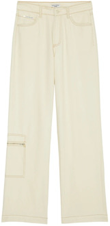 Marc O'Polo Jeans model Tomma wijde hoge taille Marc O'Polo , Beige , Dames - W31 L30,W30 L32