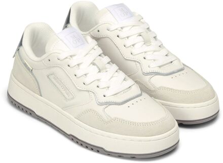 Marc O'Polo Leather Sneakers Dames off white - zilver - 37