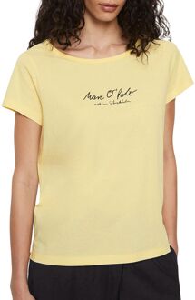 Marc O'Polo Logo Print Shirt Dames geel - zwart