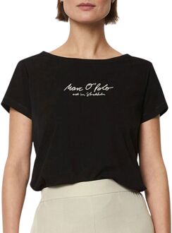 Marc O'Polo Logo Print Shirt Dames zwart - M