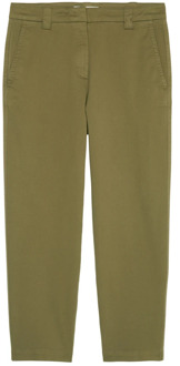 Marc O'Polo Moderne taps toelopende chino met hoge taille Marc O'Polo , Green , Dames - 2Xl,Xl,L,M,S,Xs,2Xs