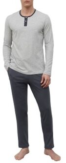 Marc O Polo Organic Cotton LS Pyjama With Button Groen,Grijs - Medium,Large,X-Large,XX-Large