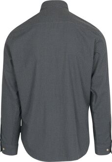 Marc O'Polo Overhemd Ruiten Antraciet Grijs - XL
