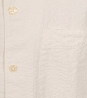 Marc O'Polo Overhemd Short Sleeves Seersucker Off White Off-White - M,XXL