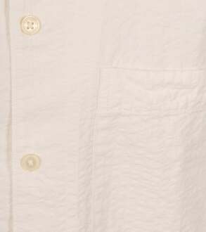 Marc O'Polo Overhemd Short Sleeves Seersucker Off White Wit - L,M,XL,XXL